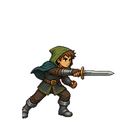 Forest adventurer attack animation