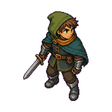 Top-down pixel sprite