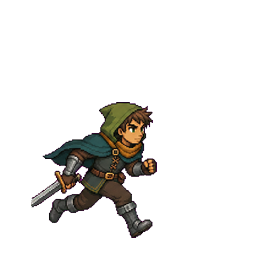 Forest adventurer run frame 6