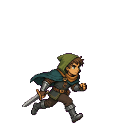 Looping pixel art run animation