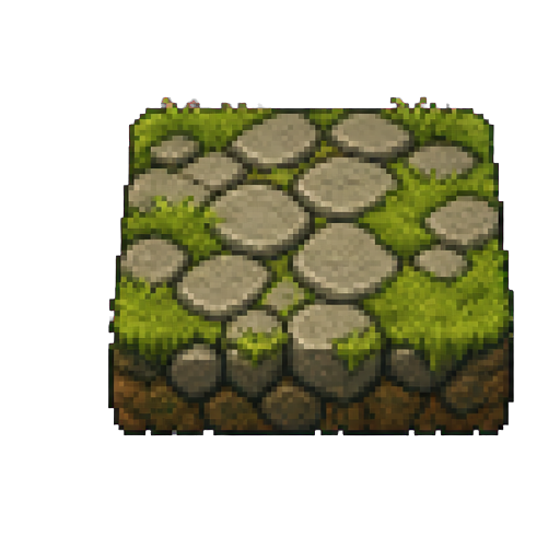 Mossy stone ground tile sprite